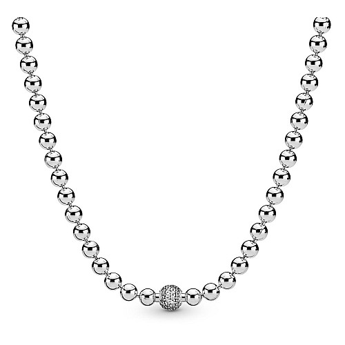 Серебряные бусы Pandora Бусы и Pave 398565C01