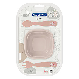 Детский набор Tramontina Baby Le Petit orange 3 предмета Розовый (6710908)