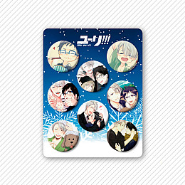 Набір піктограм Fan Girl Юри на Льоду Yuri on Ice 8шт (14949)