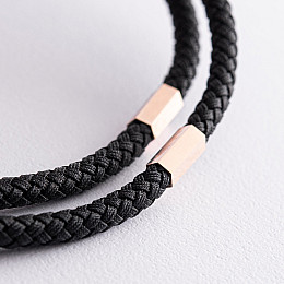 Ювелирный шнурок с золотой застежкой 73232400 Оникс 60