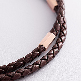 Ювелирный шнурок с золотой застежкой 73082400 Оникс 60