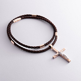 Ювелирный шнурок с золотой застежкой 73082400 Оникс 65