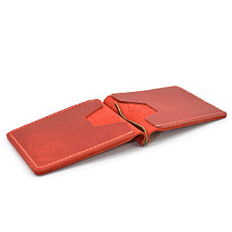 Кожаний затискач для грошей червоний RRc-hold-001 TARWA