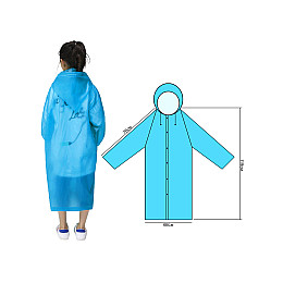 Плащ-дождевик детский Eva Голубой 120-160 см 419-13822069