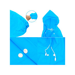 Плащ-дождевик детский Eva Голубой 120-160 см 419-13822069