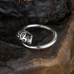 Кольцо Win Череп Регулируемый 16 - 19,5 Стальной (23681)