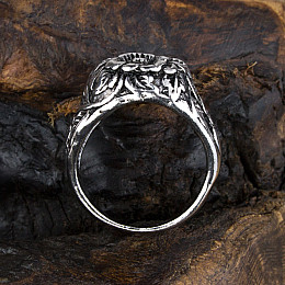 Перстень Win Череп Цветы 20 Цвет Стальной (26164)