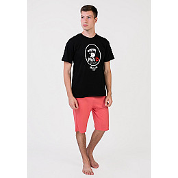 Пижама чоловіча Homewear MAD 19525 XXL Black/Coral (3700465520552)