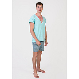 Пижама чоловіча Homewear MAD 19533 XL Turquoise/bianco (3700465519536)