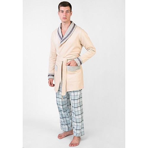 Жакет мужской Homewear Mad 45096G L Beige (3700467745096)
