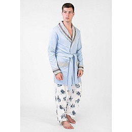 Жакет чоловічий Homewear Mad 45096G L Bleu (3700467754690)