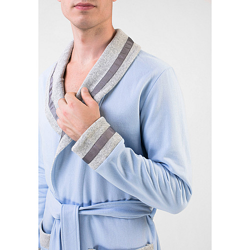 Жакет чоловічий Homewear Mad 45096G M Bleu (3700467745960)