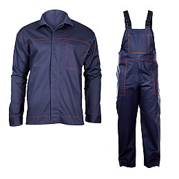 Куртка та напівкомбінезон зварювальника LahtiPro 41403 2XL Темно-синій