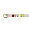 Браслет Biojoux BJB009 Kids Silicon Glitter White 4 GP Charms 15 см Білий