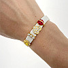 Браслет Biojoux BJB009 Kids Silicon Glitter White 4 GP Charms 15 см Білий