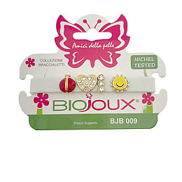 Браслет Biojoux BJB009 Kids Silicon Glitter White 4 GP Charms 15 см Білий