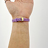 Браслет Biojoux BJB010 Kids Silicon Glitter Dark Violet 4 GP Charms 15 см Фиолетовый
