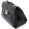 Мужская кожаная барсетка сумка Giorgio Ferretti Черный (Ef043 black)