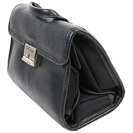 Мужская кожаная барсетка сумка Giorgio Ferretti Черный (Ef043 black)