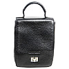 Вертикальная мужская кожаная барсетка сумка Giorgio Ferretti Черный (EF172 black)