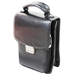 Кожаная мужская барсетка Giorgio Ferretti Черный (EF053 black)