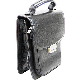 Кожаная мужская барсетка Giorgio Ferretti Черный (EF053 black)