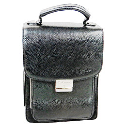 Кожаная мужская барсетка Giorgio Ferretti Черный (EF053 black)