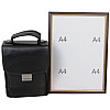Кожана чоловіча барсетка Giorgio Ferretti Чорний (EF053 black)