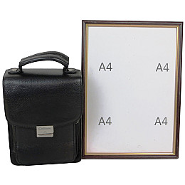 Кожаная мужская барсетка Giorgio Ferretti Черный (EF053 black)