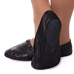 Чешки кожаные Zelart ZS-5305 39 Black (SK001012)