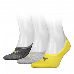 Следы Puma Unisex Footie 3-pack yellow/gray — 171002001-003 39-42