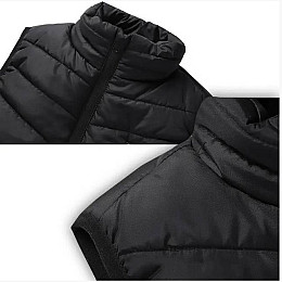 Жилетка з підігрівом від повербанка Lesko USB M01-9S S Black 9 зон підігріву