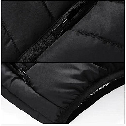 Жилетка з підігрівом від повербанка Lesko USB M01-9S S Black 9 зон підігріву