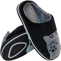 Комнатные тапочки Sports черные р.30-31 (18.5 см)
