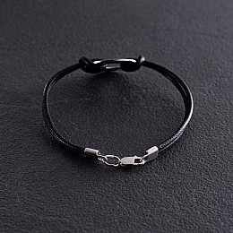 Мужской серебряный браслет 905-01409 Оникс 20