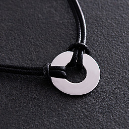 Мужской серебряный браслет 905-01409 Оникс 19