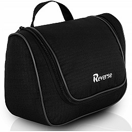 Дорожная косметичка несессер бьюти кейс Reverse 26х20х10 см Черный (TK-01 black)