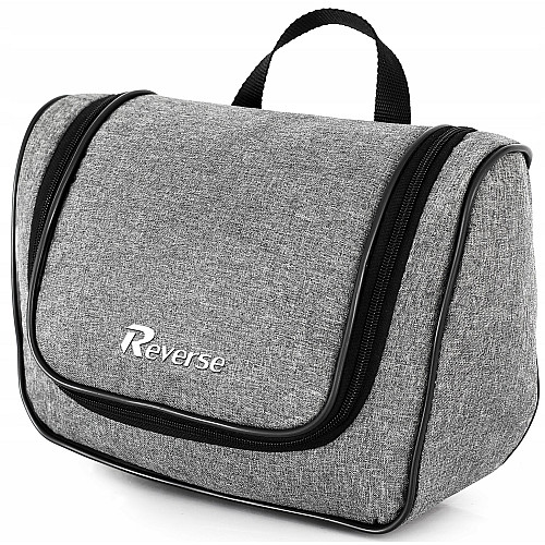 Дорожная косметичка несессер бьюти кейс Reverse 26х20х10 см Серый (TK-01 grey)