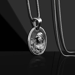 Серебряный кулон Знак зодиака Дева 133221діва Оникс