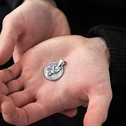 Серебряный кулон Знак зодиака Телец 133221тілець Оникс