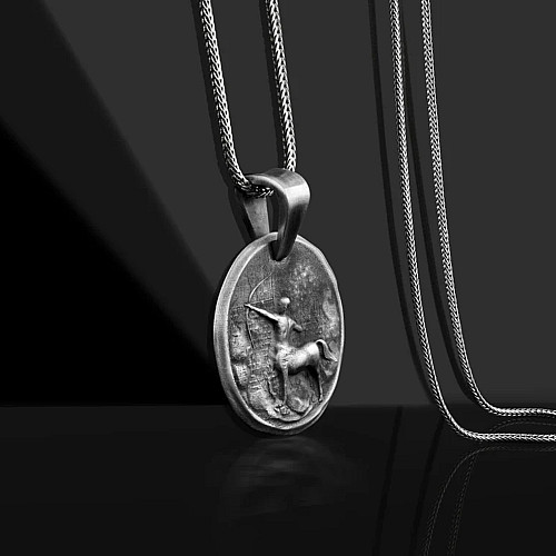 Серебряный кулон Знак зодиака Стрелец 133221стрілець Оникс