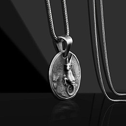 Серебряный кулон Знак зодиака Козерог 133221козеріг Оникс