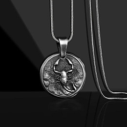 Серебряный кулон Знак зодиака Скорпион 133221скорпіон Оникс