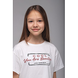 Костюм для девочки (футболка+штаны палаццо) Viollen 2170 Viollen 176 см Пудровый (2000989443698)