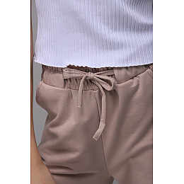 Спортивні штани для дівчинки однотонні Viollen 1182 176 см Бежевий (2000989441502)