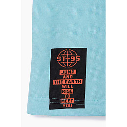 Поло однотонне для хлопчика Popito 9280 122 см Блакитний (2000989462545)