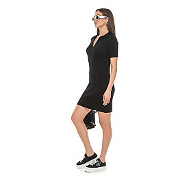 Хлопковое платье с коротким рукавом SVTR черный 40-44