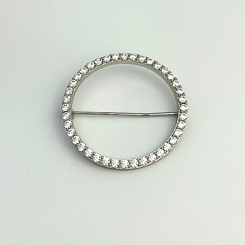 Серебряная брошка SilverBreeze с фианитами (2102250)