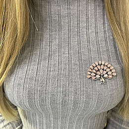 Серебряная брошка SilverBreeze с натуральным перламутром (2109372)