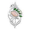 Серебряная брошка SilverBreeze с натуральным перламутром (2113294)